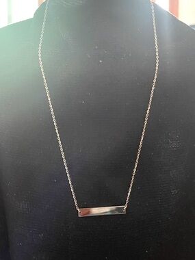Plunder Design Silver-tone Horizontal Bar
Necklace. New in velour pouch.